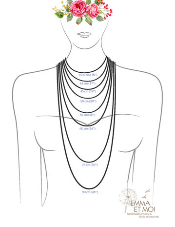 Long crescent art deco necklace