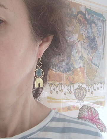 Turquoise geometric earrings