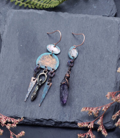 Goddess amulet symbol earrings