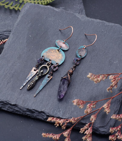 Goddess amulet symbol earrings
