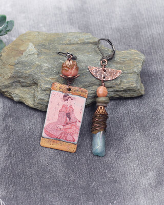 Lotus flower earrings