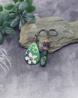 Flowers boho earrings