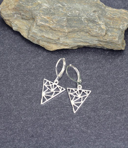 Sterling silver triangles earrings