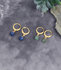 Mini hoops with lapis lazuli_