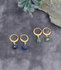 Mini hoops with lapis lazuli_