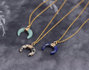 Short lapis lazuli crescent necklace_