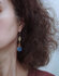Rustic blue orange earrings_